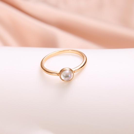 Elegant Faux Pearl Inlaid Thin Finger Ring Women Party Banquet Charm