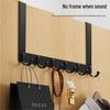 Door Back Hook Rack: Punch-Free, No-Trace Coat & Hat Storage Organizer for Bedroom