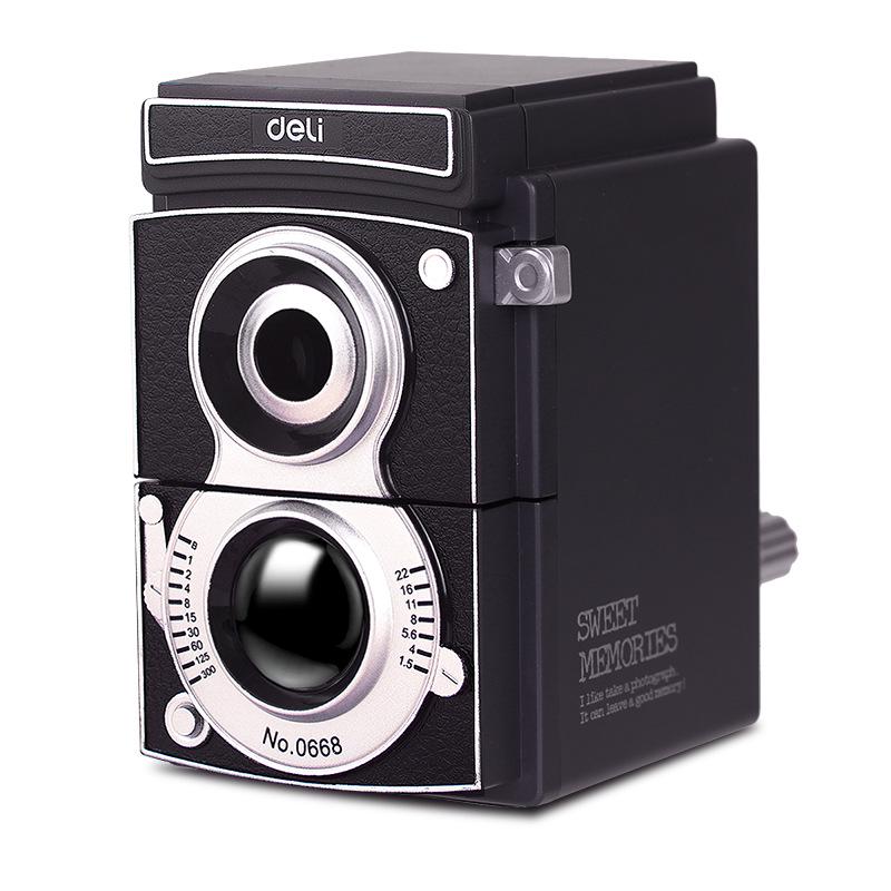 Deli 0668 Retro Large-Caliber Adjustable Hand-Crank Pencil Sharpener