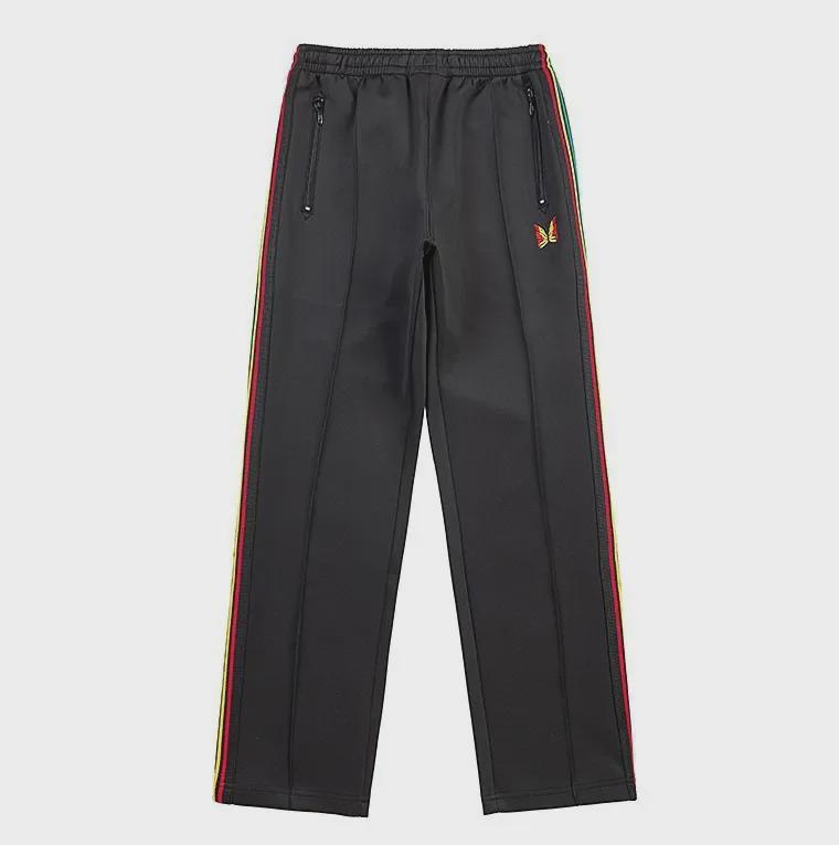 New High Street Fashion Loose Straight Butterfly Sports Pants - Unisex Black & White Striped Casual Trousers