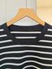 Striped Smiley Face Long Sleeve Round Neck Top - Autumn/Winter 2025 Collection