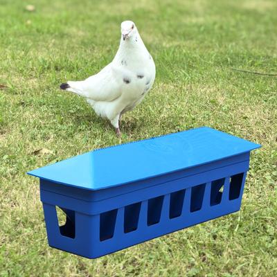 Comedero para Palomas, Cuenco para Alimentar Pájaros, Contenedor con Ranuras, Plato para Alimentar, Plato Grueso de Canaleta para Aves de Corral