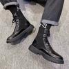 Men's Boots Black Male Shoes Winter Platform Warm Fashion Offers Casual Comfortable In Promotion Size 45 High Quality Cheap 44