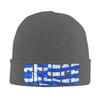 Griechenland Flagge Mützen Strickmütze Unisex Damen Vintage Kopfbedeckung Kappen Herbst Winter Hippie Design Mützen