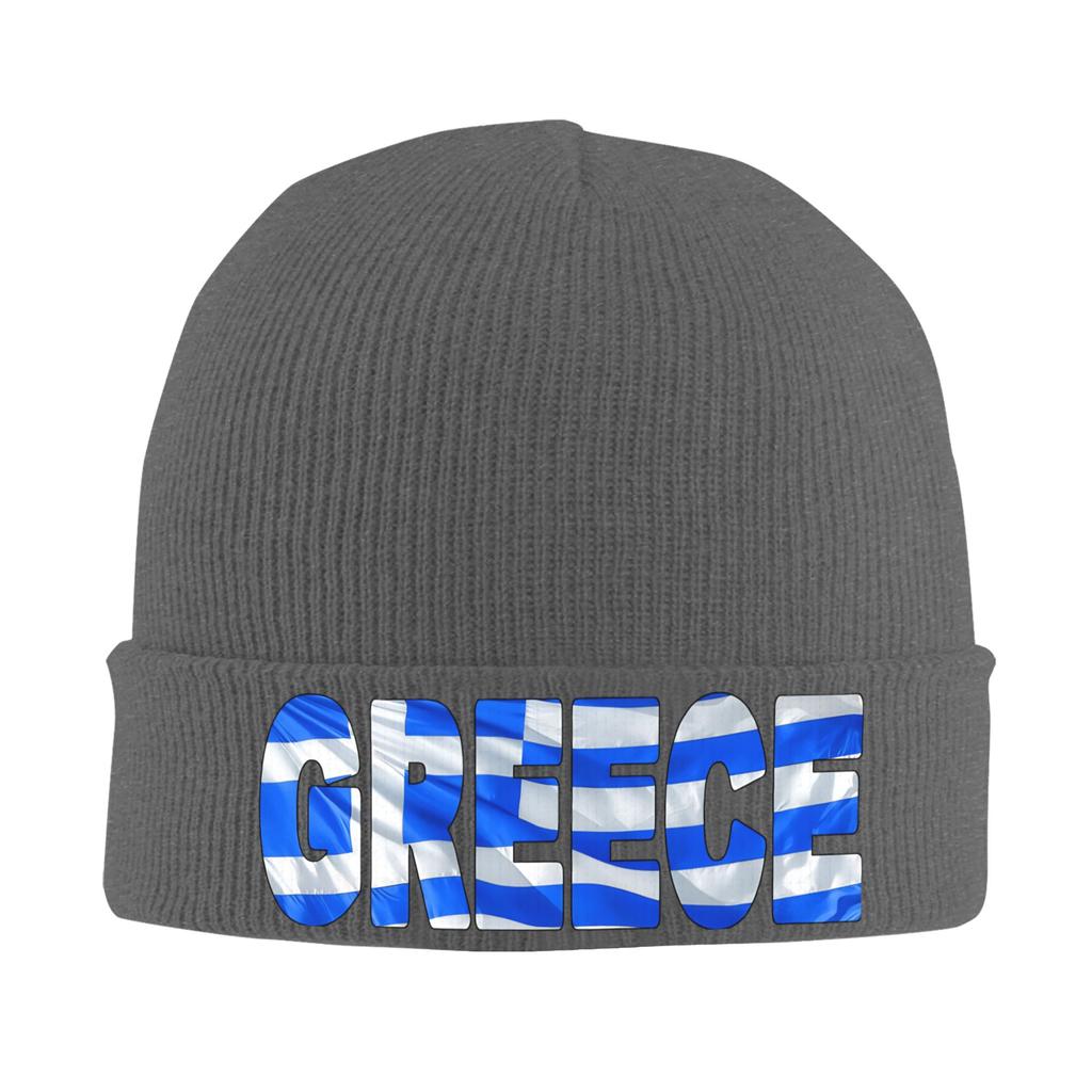 Griechenland Flagge Mützen Strickmütze Unisex Damen Vintage Kopfbedeckung Kappen Herbst Winter Hippie Design Mützen