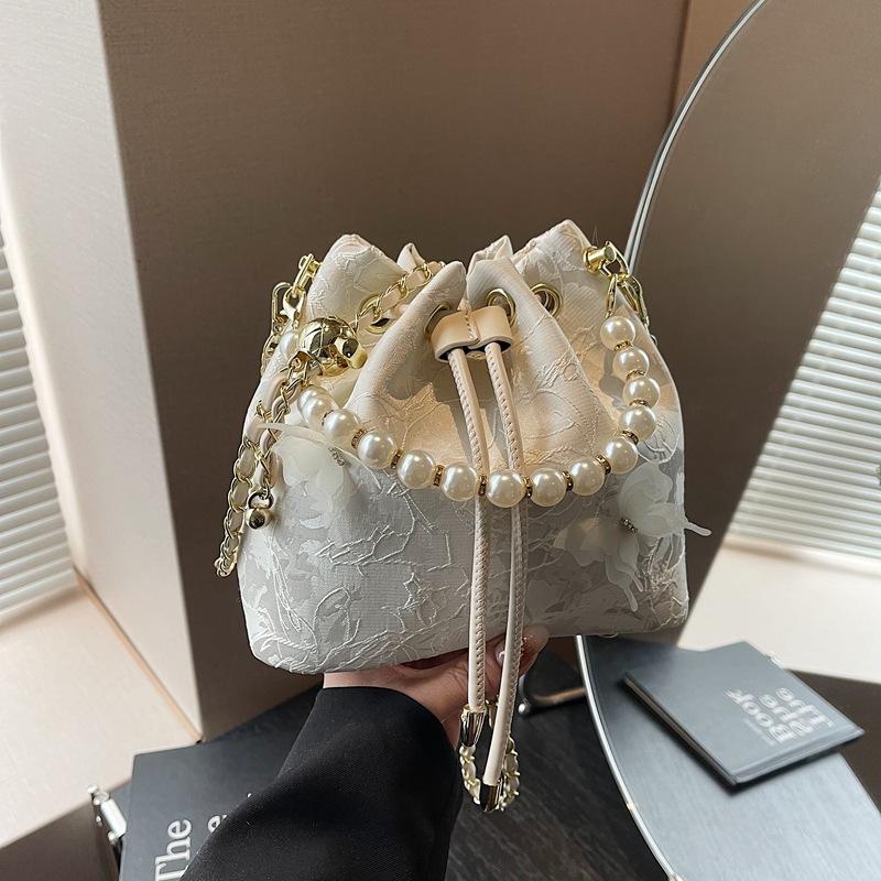 

Сумка-ведро, новая жемчужная портативная маленькая сумка, женская сумка, высококлассная средняя сумка-мессенджер. синий