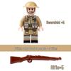 Compatible Lego WWII Military Minifigures: US Army Soldiers with Weapons - Educational Assembly Toys for Boys