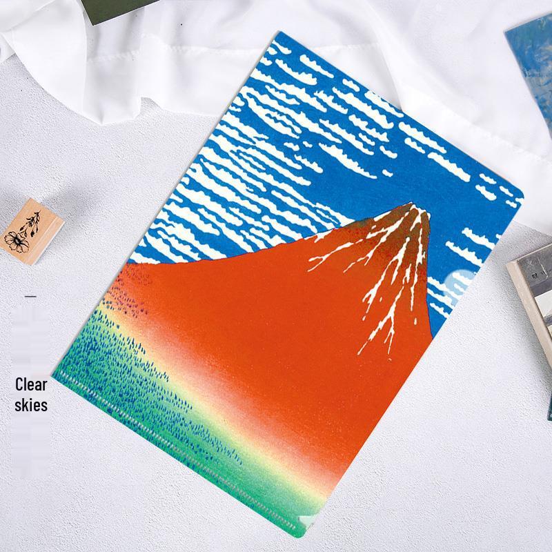 World-Famous Paintings L-Shaped A4 Folder - Monet & Van Gogh Art Design for Students and Office