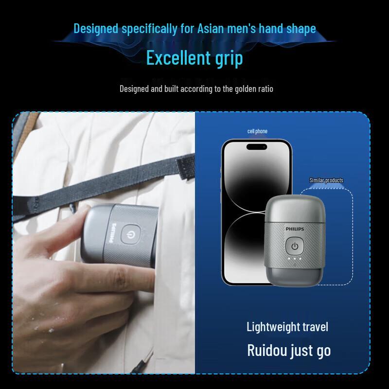 Philips RQ892/05 Portable Electric Shaver CN plug (adapter included)
