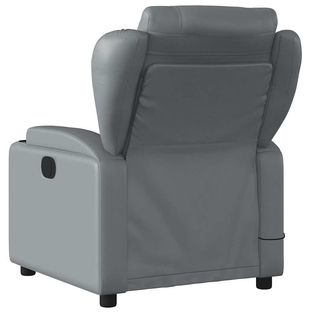 Massage Chair Relaxation Chair Grey Artificial Leather