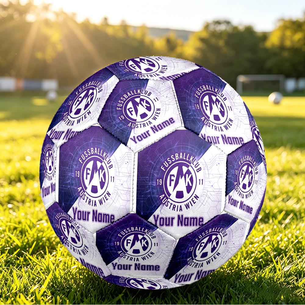 Personalized Size 5 Football Austria Wien FC Pattern Outdoor Game Sports Ball Gift