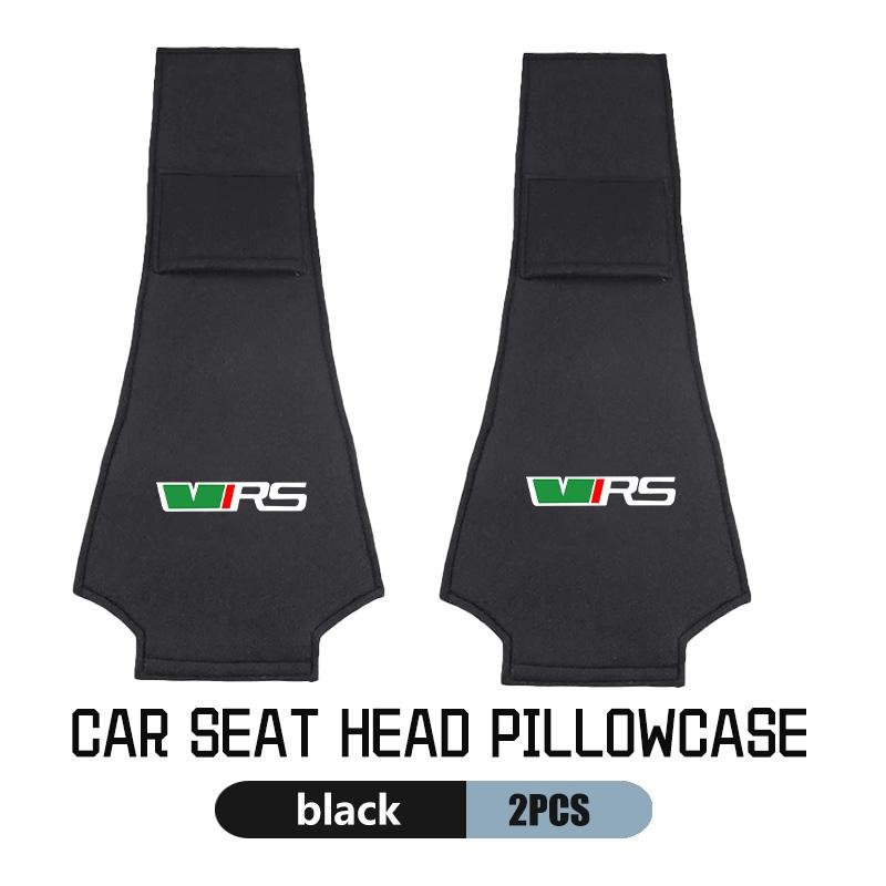 AAFO1 Car Styling Suede Seat Back Headrest Pillow Cover Dustproof Pad Accessories For Skoda Fabia 1 2 Octavia A7 RS Superb Rapid Yeti