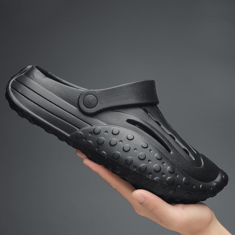 2025 new baotou sandals thick-soled comfortable to step on shit, soft-soled versatile garden shoes, one shoe and two, wear cool slippers