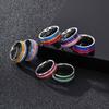 Quánxī Colorful Rainbow Flag Ring - Creative Water Jewelry Fashion Accessory