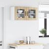 Wall Mounted Glass Cabinet PORTO 2 Pcs Sonoma Oak 40 X 31 X 40 Cm