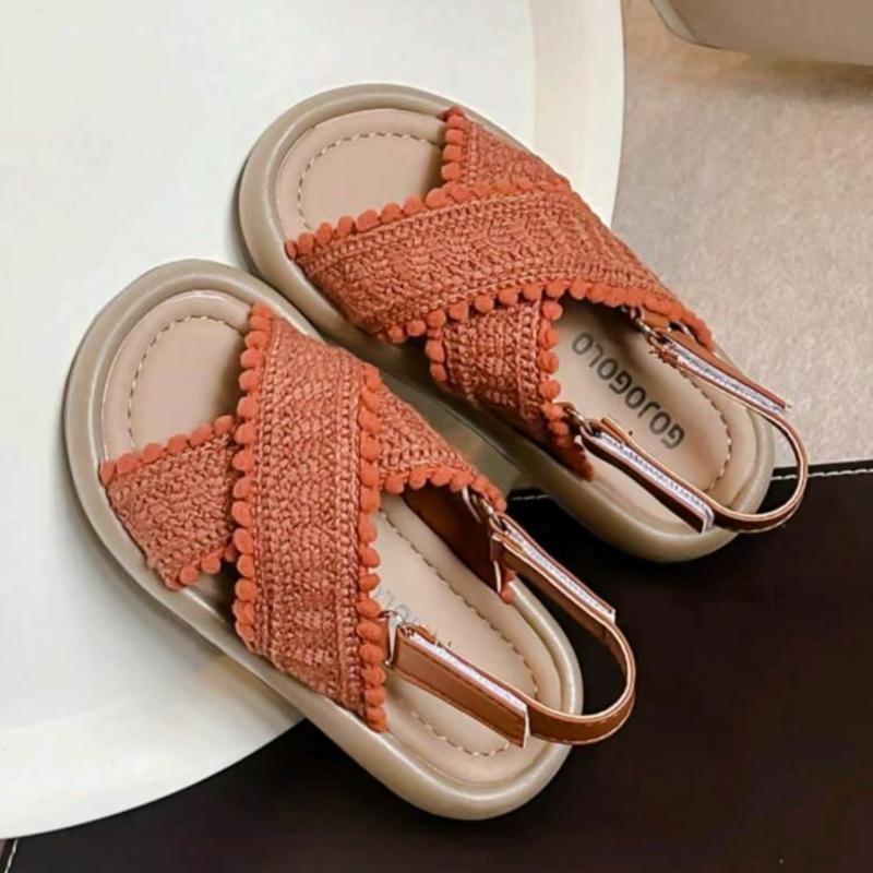 Girls' Casual Sandals New Arrival Summer Flat Shoes For Little Big Kids, Children's Beach Shoes For Girls