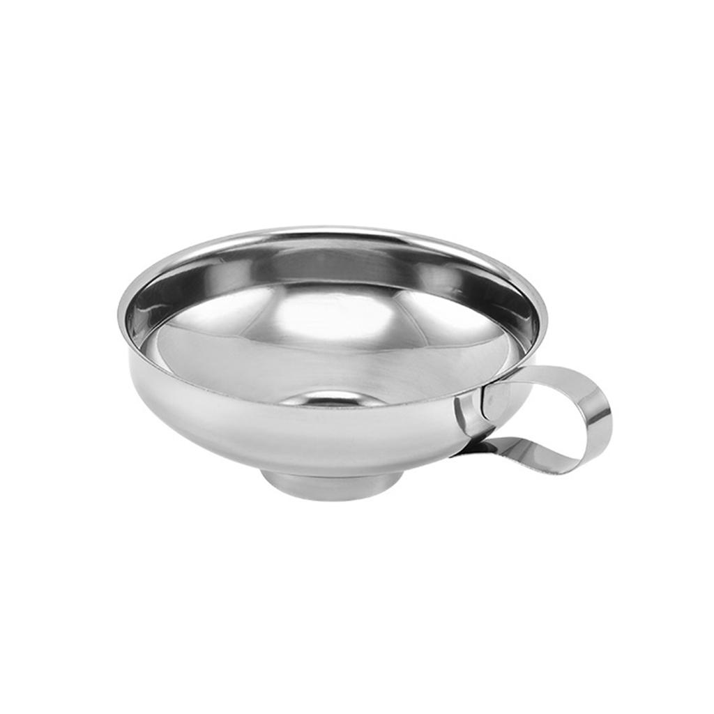 Edelstahl-Trichter mit breiter Öffnung und Griff, lebensmittelechtes Metall, Marmeladentrichter, Konservenbehälter, Glasfilter, Küchenhelfer