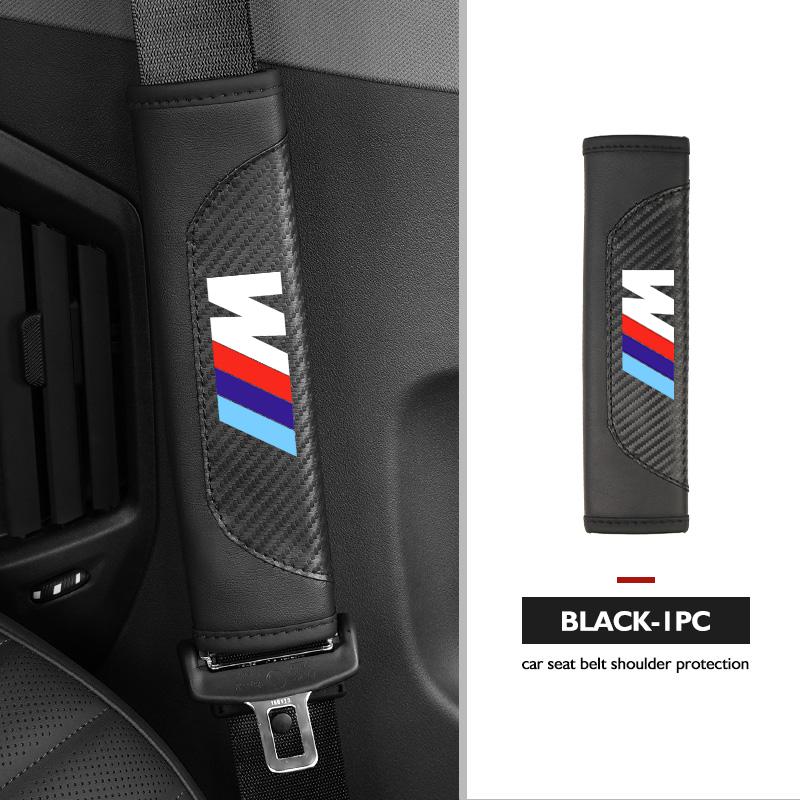 

Leather Car Safety Seat Belt Strap Shoulder Pad Accessories For BMW Performance M E87 E30 E46 E28 F35 G20 E93 F20 X3 X