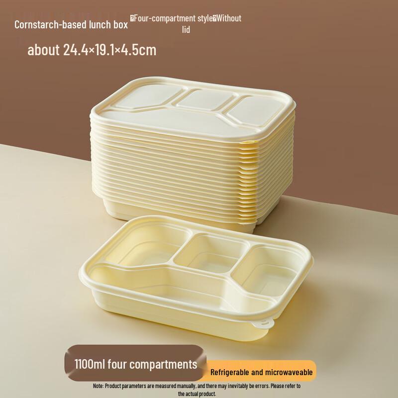 Disposable Corn Starch Compartmented Lunch Box