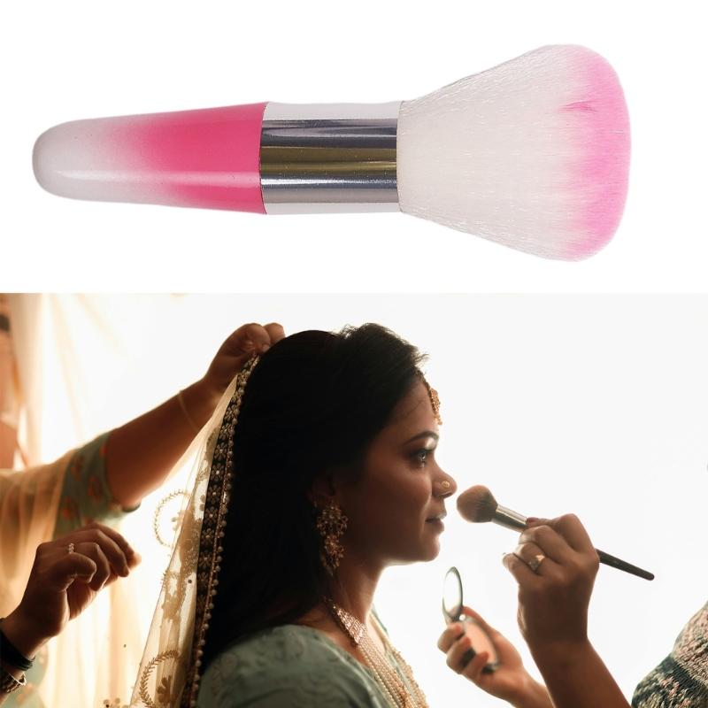 Gentle Nail Art Dust Brush Compact Ergonomic Handle For Efficient Manicure Cleaning And Multi Purpose Use