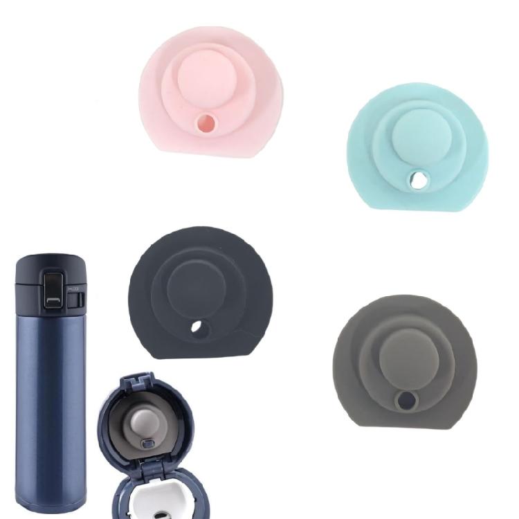 Set med 4 Silikonlockskydd Toppar Packningar För Vattenflaskor Läckagesäker Försegling Ersättning för Isolerade Muggar