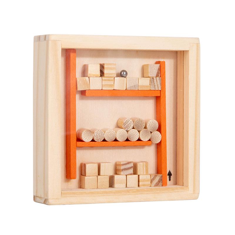 Toddler Wooden Maze Coordination & Balance Game - Educational Marble Rolling Toy