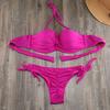 Bikini Rõhutus Tagumik Bikiinide Komplekt Padjad Push Up Bikini S kuni XXL Ujumisriided Naistele Sidemega Ujumisriided Ujumisriided Naistele