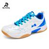 Youth Professional Sports Tennis Shoes, Tug-of-war Non-slip Shoes White Badminton Shoes for Men and Women, Shock-absorbing