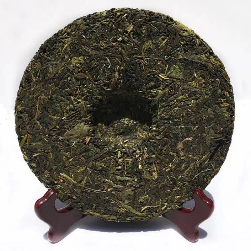 357g Ou'er Roher Tee Laobanzhang Pu-erh Teekuchen Menghai Bio Puerh Grüner Tee