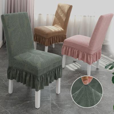 Elastic Skirt Wooden Chair Cover, Universal In All Seasons, Household Dust-Proof Thickened Dining Chair Cover, Stool Cover, Chair Back Integrated Set