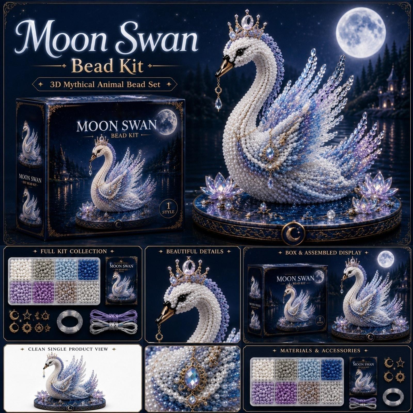 MYTHIC BEADMAGIC DIY Set 3D Mythical Animal Bead Craft Kit for Creative Assembly and Decorative Art Projects One Size