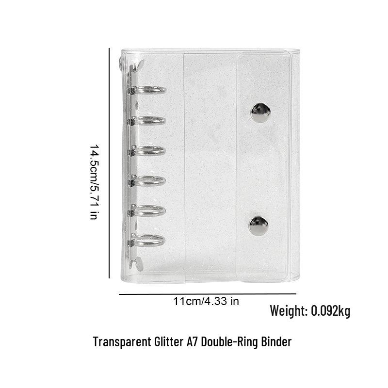 A6/A7 Double Buckle PVC Transparent Binder Planner with Detachable Shell