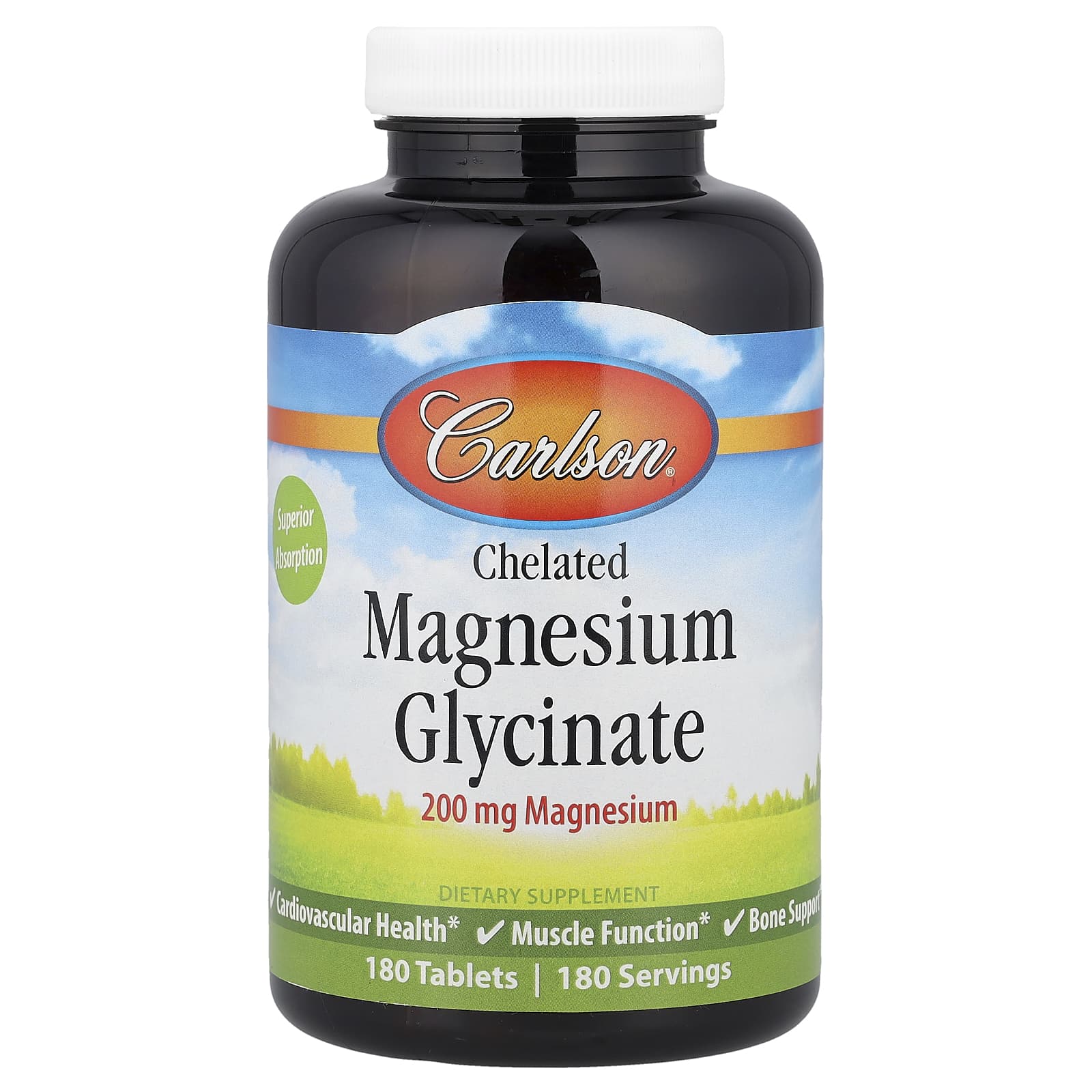

Chelated Magnesium Glycinate, 200Mg, 180 Tablets