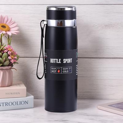 1000ml Thermal Water Bottle with Handle Vacuum Double Insulation Cup Large Capacity Outdoor Vacuum Flask for Water Tea Coffee