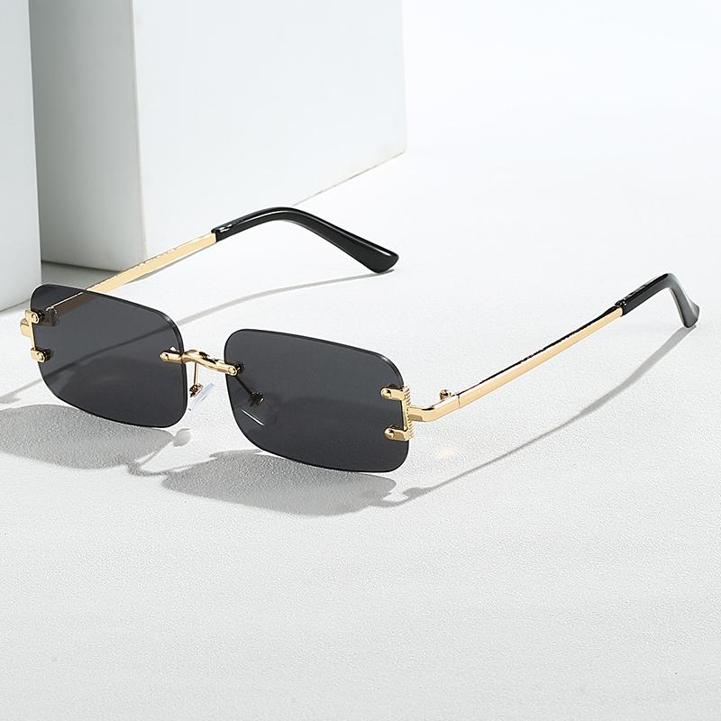Retro Rimless Sunglasses Women Fashion Brand Sun Glasses Men Vintage Luxury Driving Sunglasses Outdoor Lady UV400 Eyewear