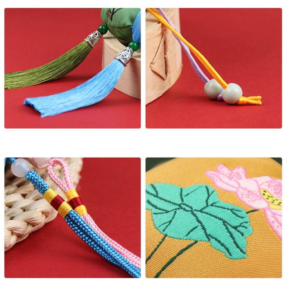 Bird Canvas Ethnic Flower Handbag Letter Jewelry Packing Bag  Hanfu Decoration