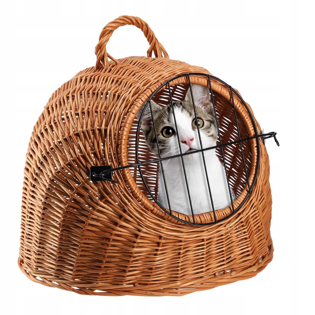 KADAX Weidenkorb-Transportbox für Hund Katze