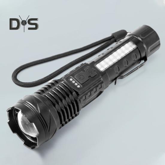 2Pcs LED Flashlight IPX5 Waterproof 5 Modes Adjustable USB Rechargeable Super Bright Portable Outdoor Fishing Hiking Camping Handheld Torch