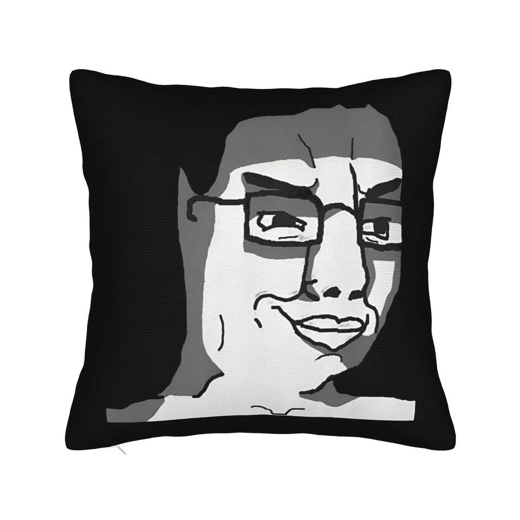 Chud Chudjak Wojak Soyjak Shadow Scheming Meme Square Pillowcases Seat Cushion Case Cute Home Decoration Throw Pillow Case 40*40