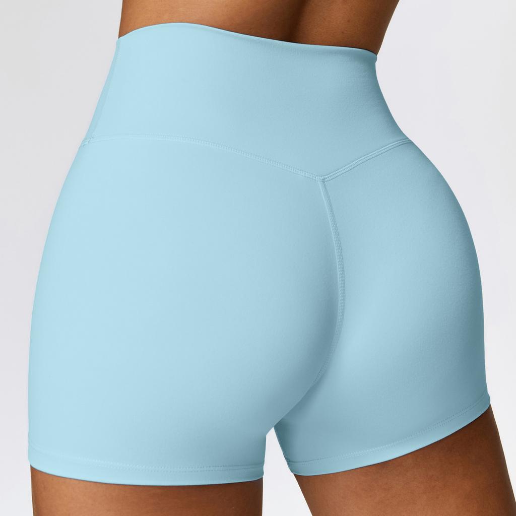 New Woolen Tight Yoga Shorts For Women, High Waist And Waist Tight Fitness Shorts, Hip Lifting Running Shorts For Women