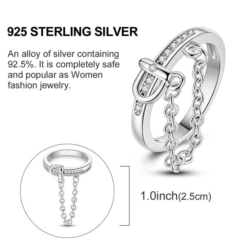 Rings Original 925 Silver Rings Simple Zircon Heart Ring for Wedding Valentine's Day Women Ring Jewelry Gift