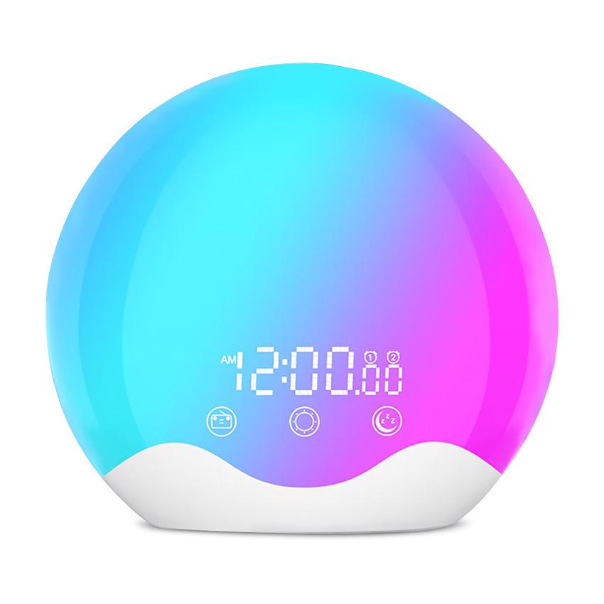 

Sunrise Simulation LED Alarm Clock with Dual-Sided Seven-Color Night Light