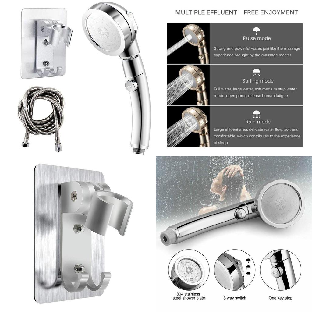 Portable 360 Degree Rotating Shower Head With Three Adjustable Modes For High Pressure Water Saving