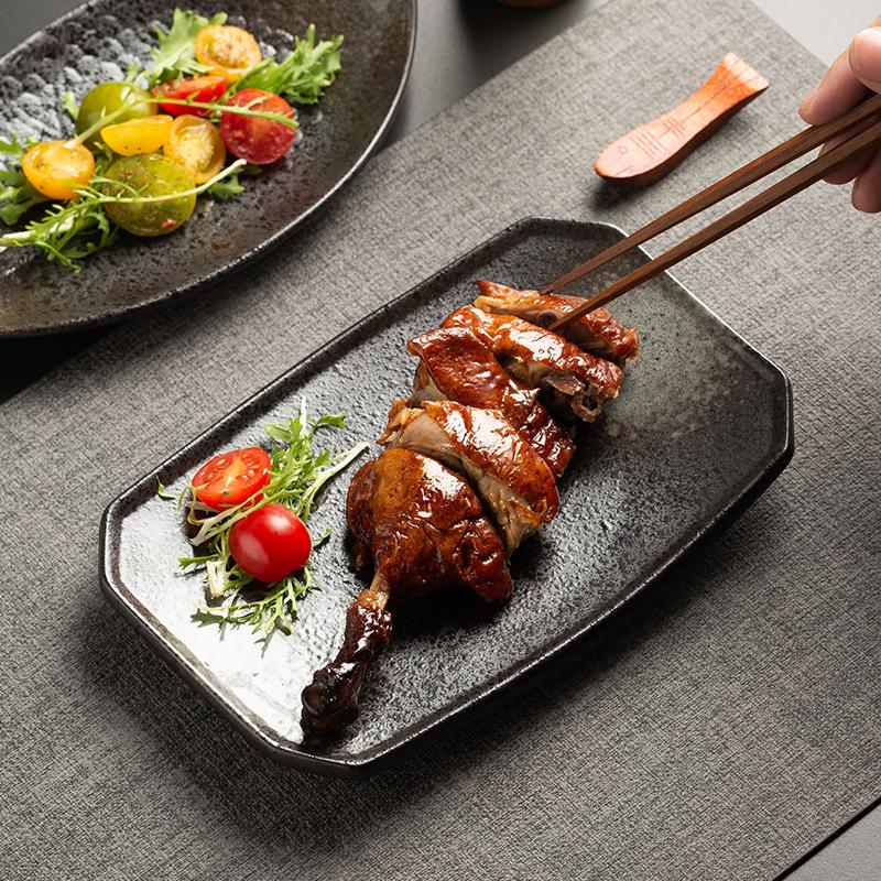 Japanese Irregular Side Dish, Skewers Plate, Household Dim Sum Plate, Retro Sushi Plate, Sashimi Plate, Restaurant, Hotel Plate