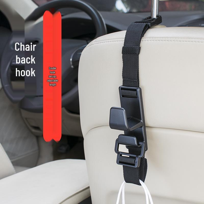 Háčky na opěradlo autosedačky a držák na deštník do kufru - Multifunkční řešení pro úložný prostor v autě