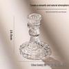 Retro Glass Candle Holder for Romantic Dining Table Decor