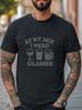At My Age I Need Glasses T-Shirt Beer Wine Whiskey Graphic Funny Unisex Tee Unisex T-Shirt