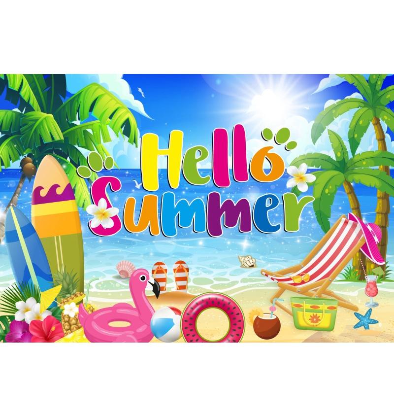 Summer Pool Swimming Circle Flamingo Theme Banner Background, Children's Birthday Party, Home Decoration Photography Background