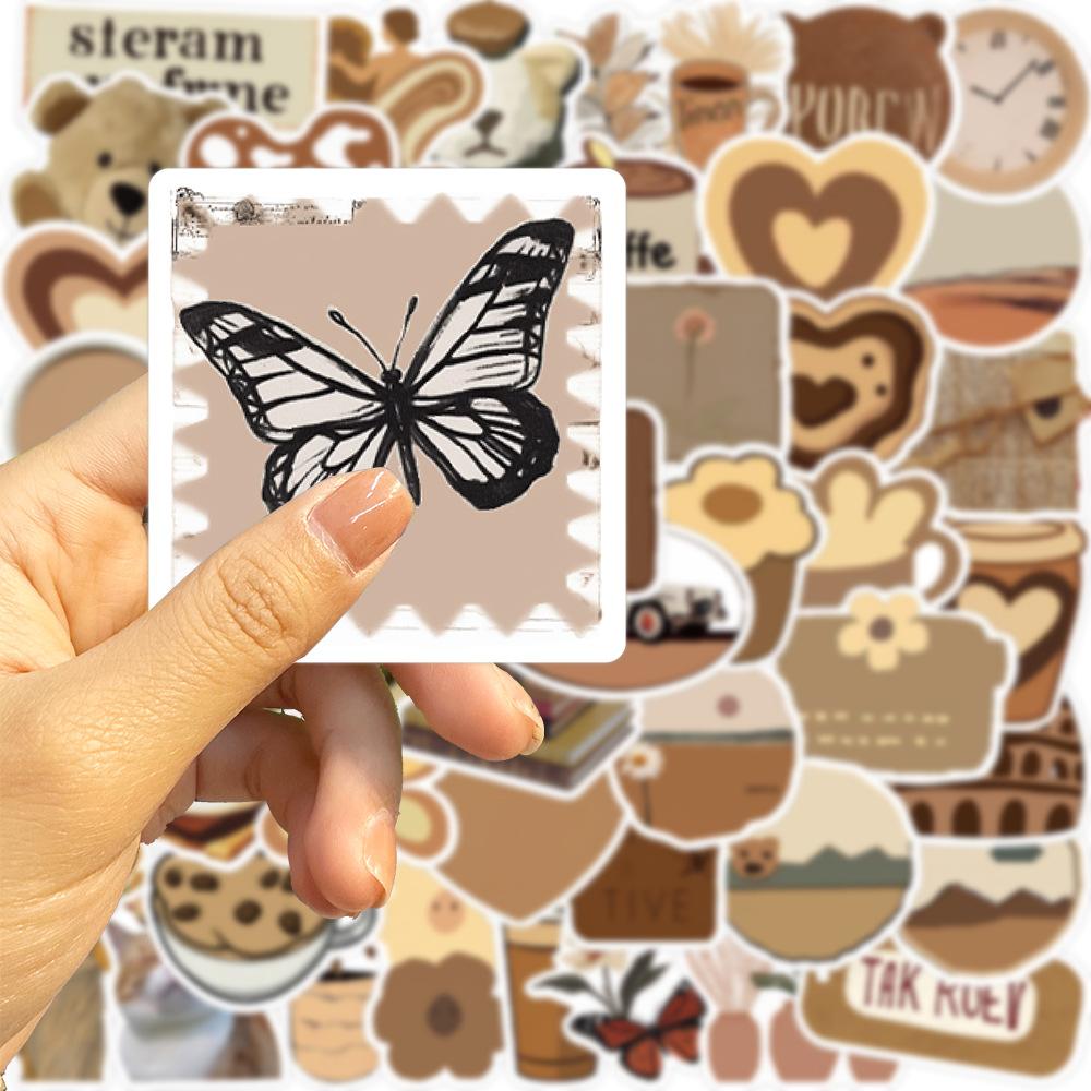 50Pcs/Set Maillard Styles Art Series 01 Stickers DIY Fashion Waterproof Doodle Decals Stickers
