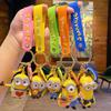 MINIONS Doll Keychain Cute Cartoon Anime Merchandise Girl Backpack Pendant PVC Despicable Me Creative Doll Toy Car Keychain Gift